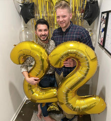 IWERP Gold Number 4 Balloon durable material withstands long party days.