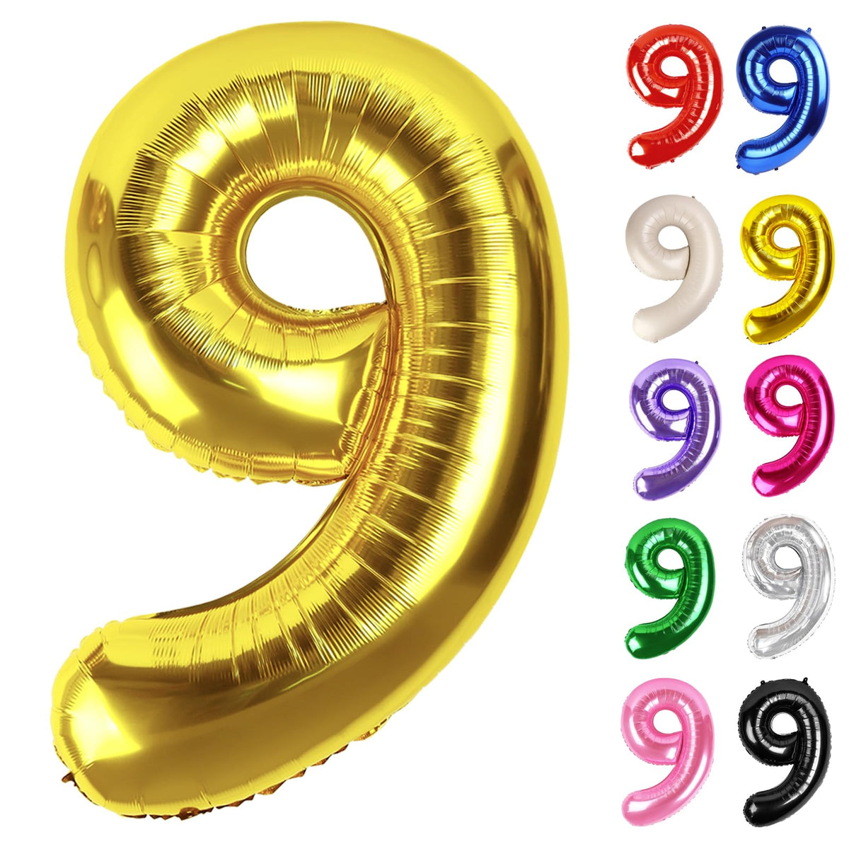 IWERP gold number 9 balloon 40-inch creates a stunning birthday photo backdrop.
