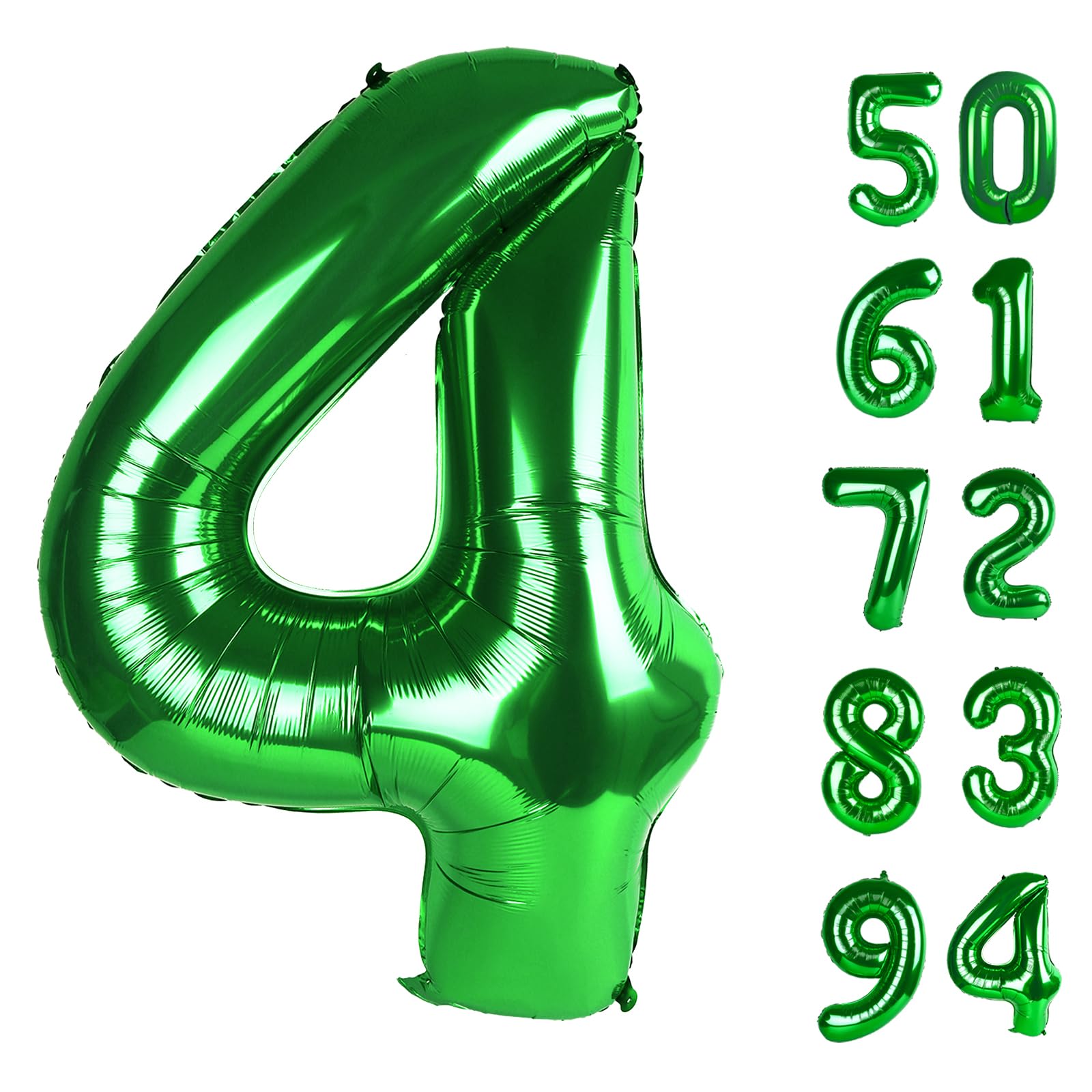 IWERP Green 4-balloon 40-inch creates a bold birthday photo backdrop.