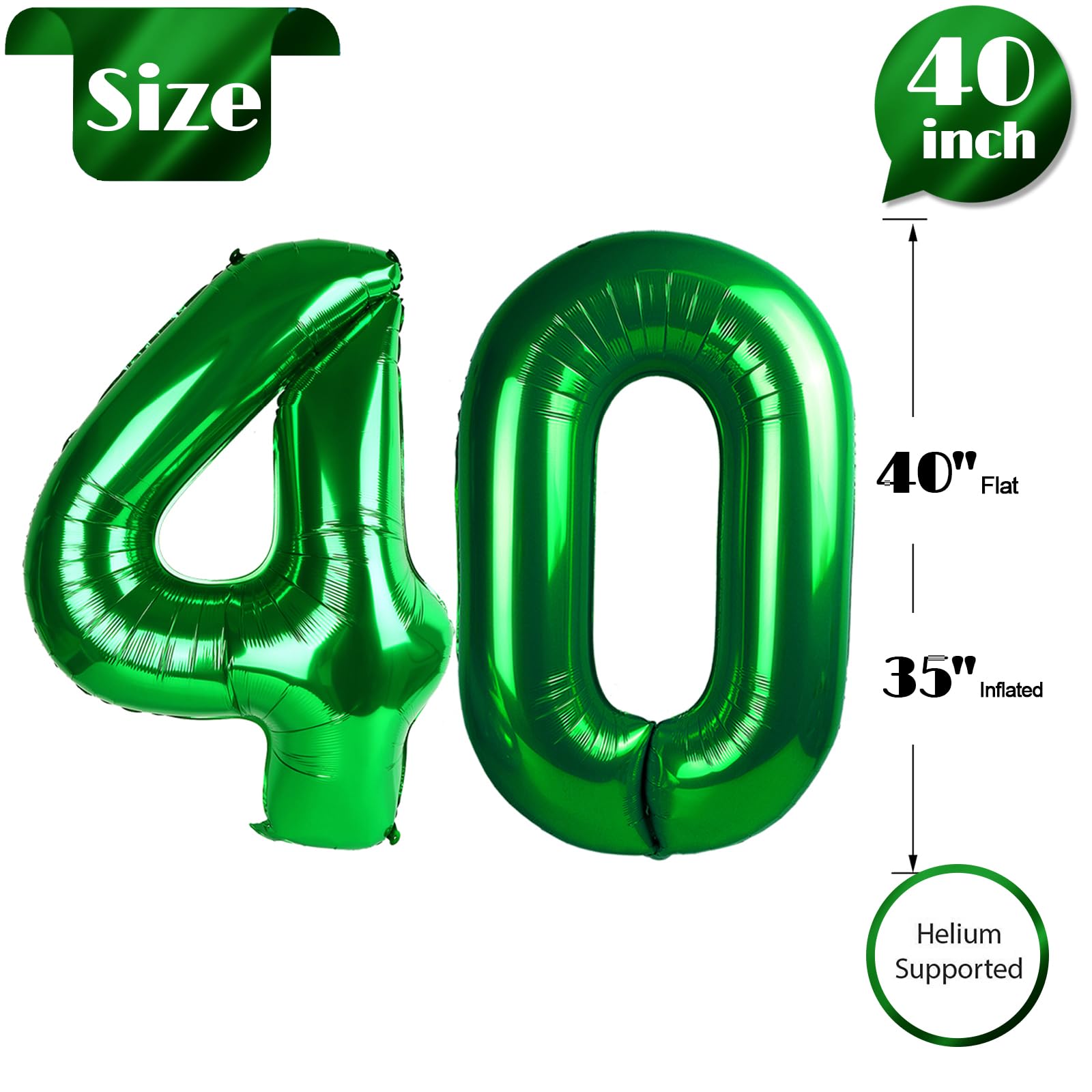 IWERP green 40th anniversary decor elevates any celebration.