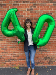 IWERP green 40th birthday entrance decor adds vibrant flair for guests.