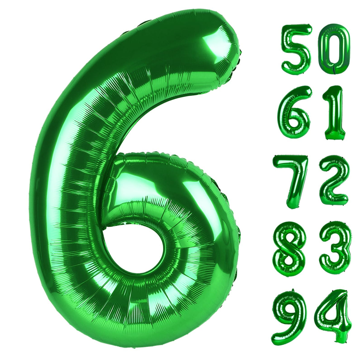 IWERP Green 6-balloon 40-inch creates a bold birthday backdrop.