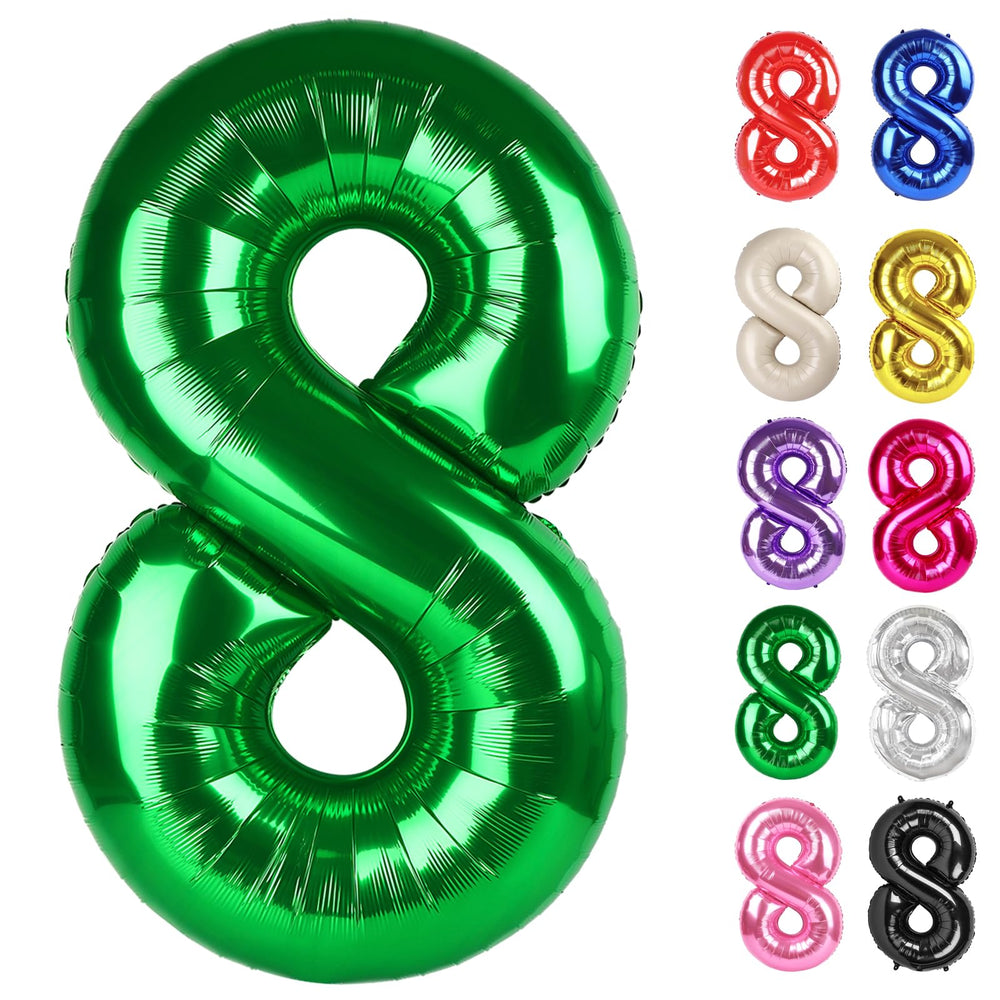 IWERP green 8 balloon 40-inch for a bold birthday focal point.