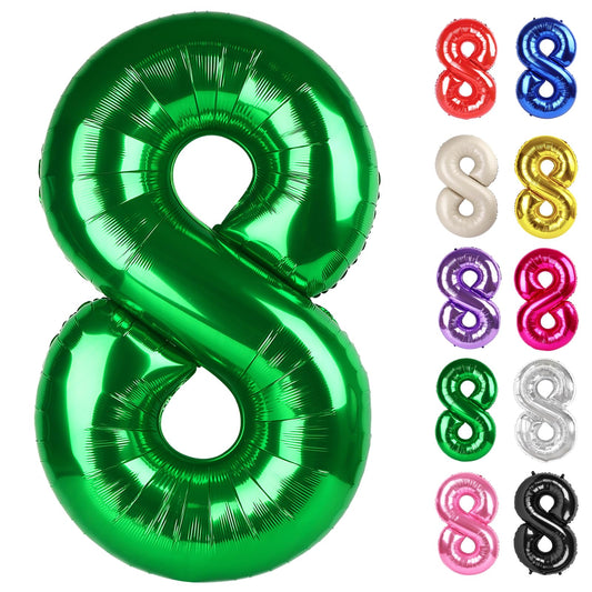 IWERP green 8 balloon 40-inch for a bold birthday focal point.