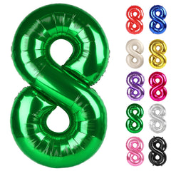IWERP green 8 balloon 40-inch for a bold birthday focal point.