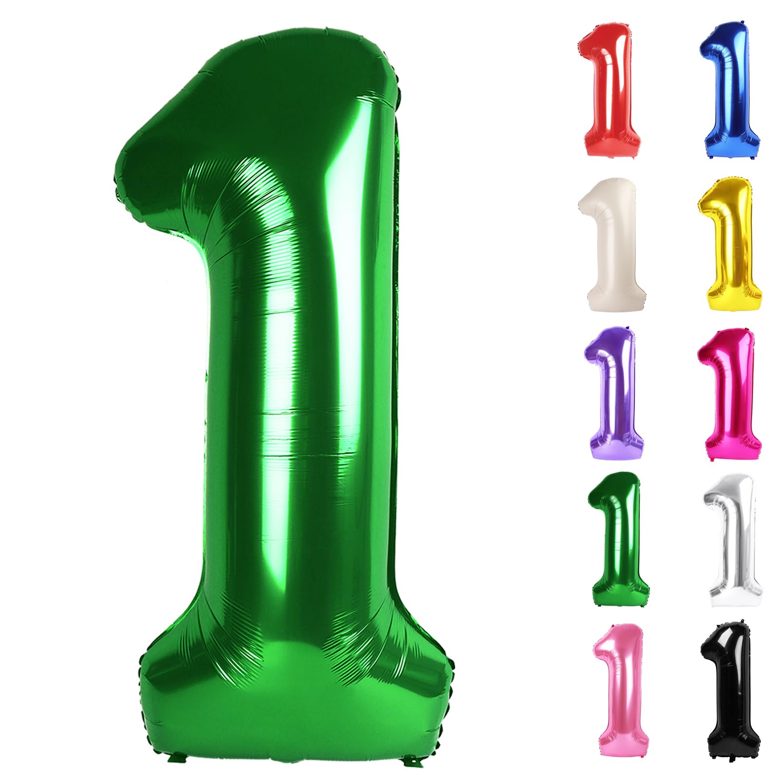 IWERP Green Number 1 balloon 40-inch creates a standout birthday backdrop.