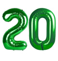 IWERP Green Number 20 balloon 40 inch creates a striking photo backdrop for birthdays.