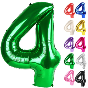 IWERP green number 4 balloon 40-inch creates a bold photo backdrop.