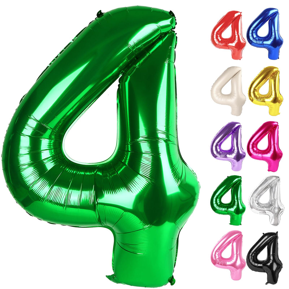 IWERP green number 4 balloon 40-inch creates a bold photo backdrop.