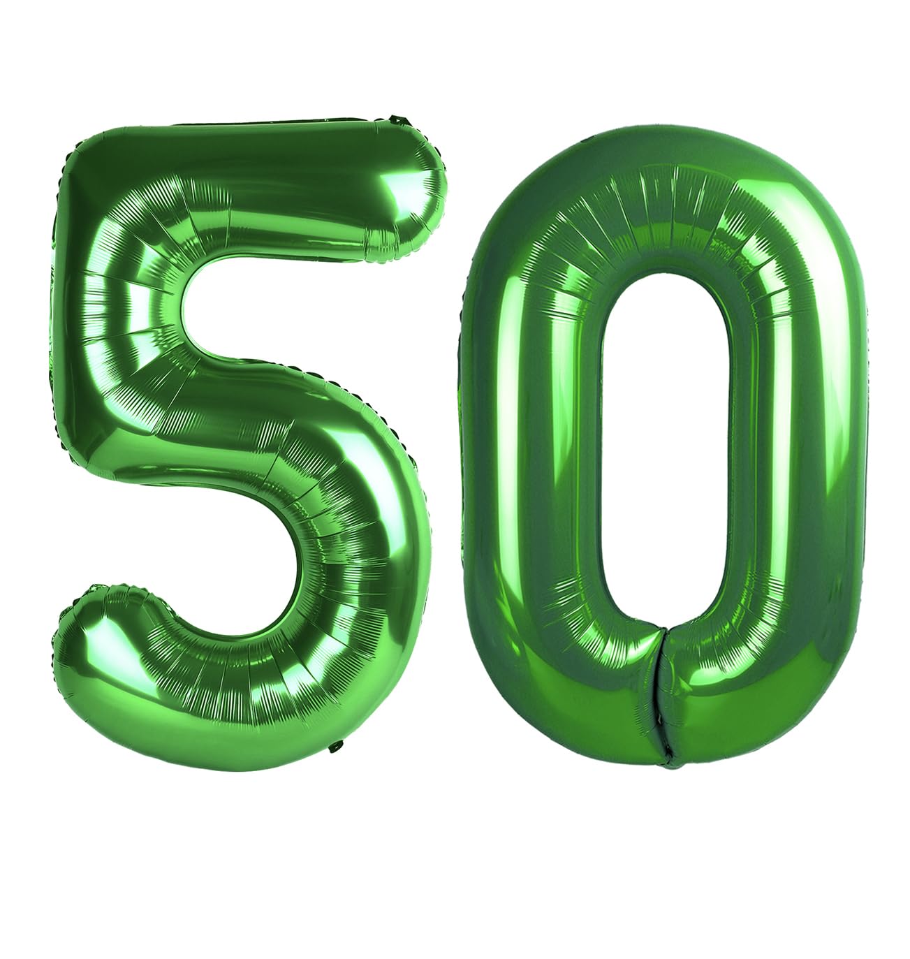 IWERP Green Number 50 Balloon 40-inch stands as a bold photo backdrop.
