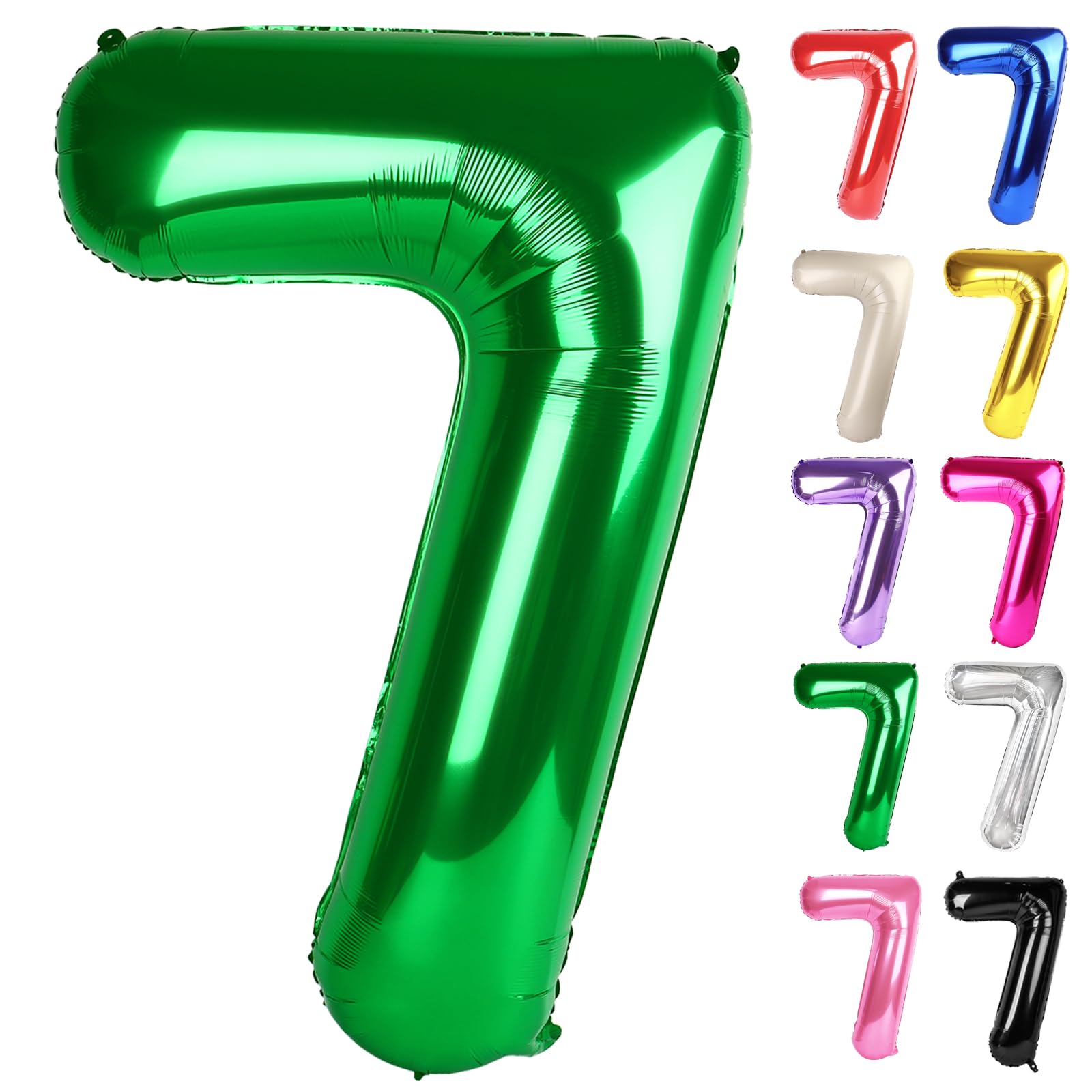 IWERP green number-7 balloon, 40-inch centerpiece for memorable photos.