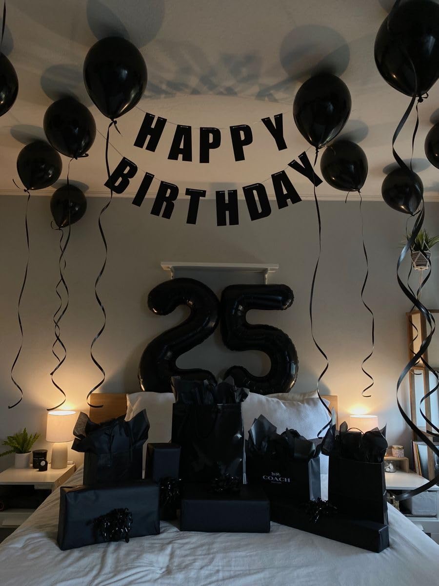 IWERP hanging decor 50 black balloon suitable for ceilings and walls.
