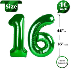 IWERP versatile inflation green 16 balloon for helium or air use