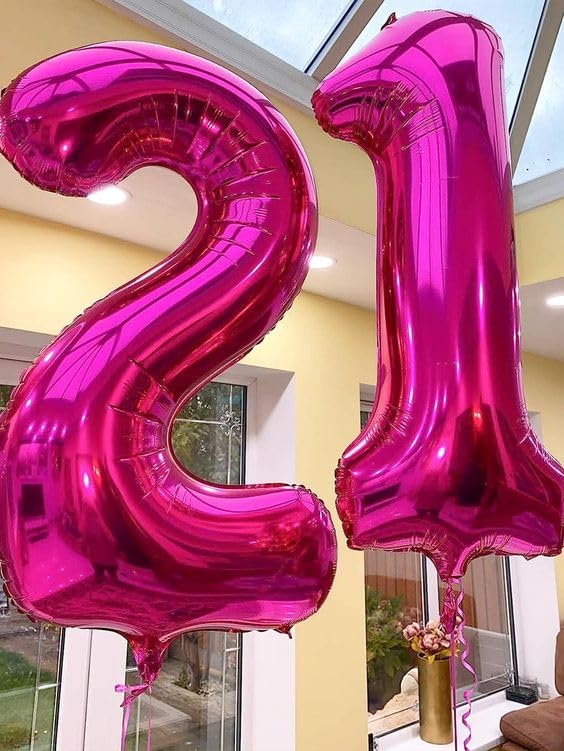 IWERP hot pink 11th birthday balloon decor elevates any party space.