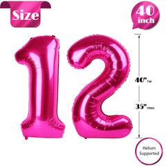 IWERP hot pink 12 balloon 40-inch centerpiece display