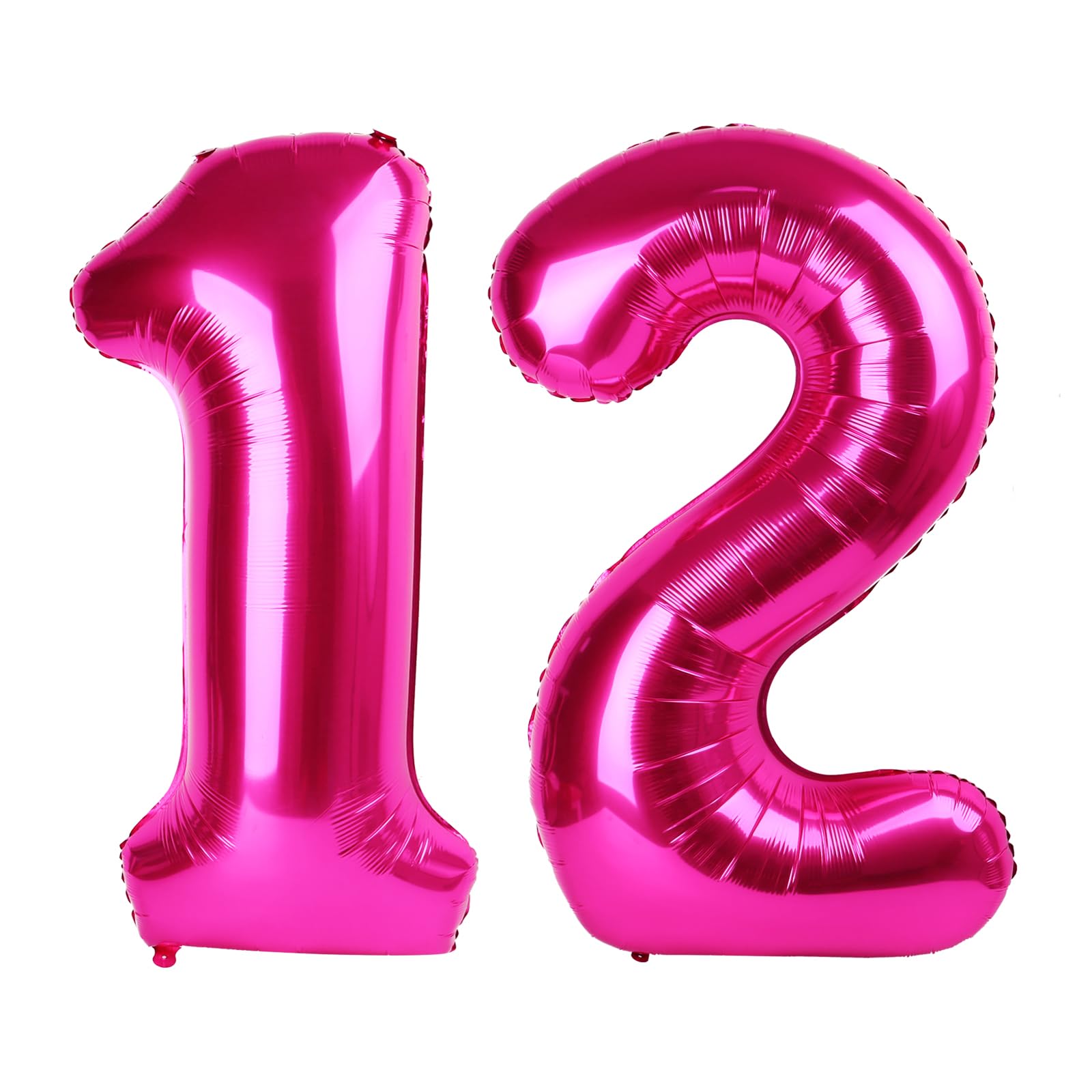 IWERP hot pink 12 balloon 40-inch used as photo backdrop for 12th birthday