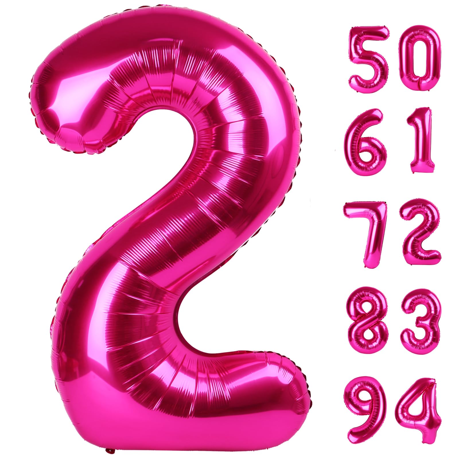 IWERP hot pink 2-balloon 40-inch centerpiece for vibrant birthday photos.
