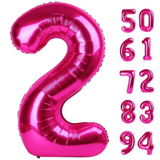 IWERP hot pink 2-balloon 40-inch centerpiece for vibrant birthday photos.