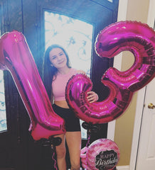 IWERP hot pink 40-inch number balloon photoshoot backdrop for memorable moments