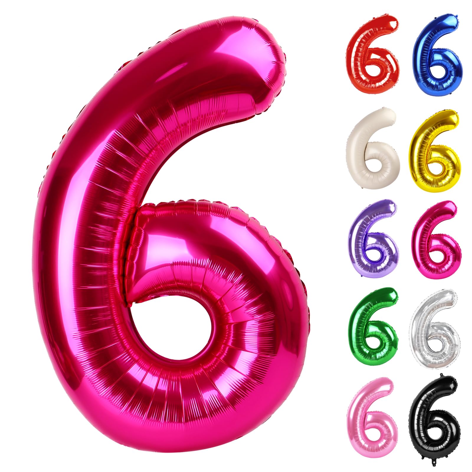 IWERP hot pink 6 balloon 40 inch creates bold birthday photo backdrops.