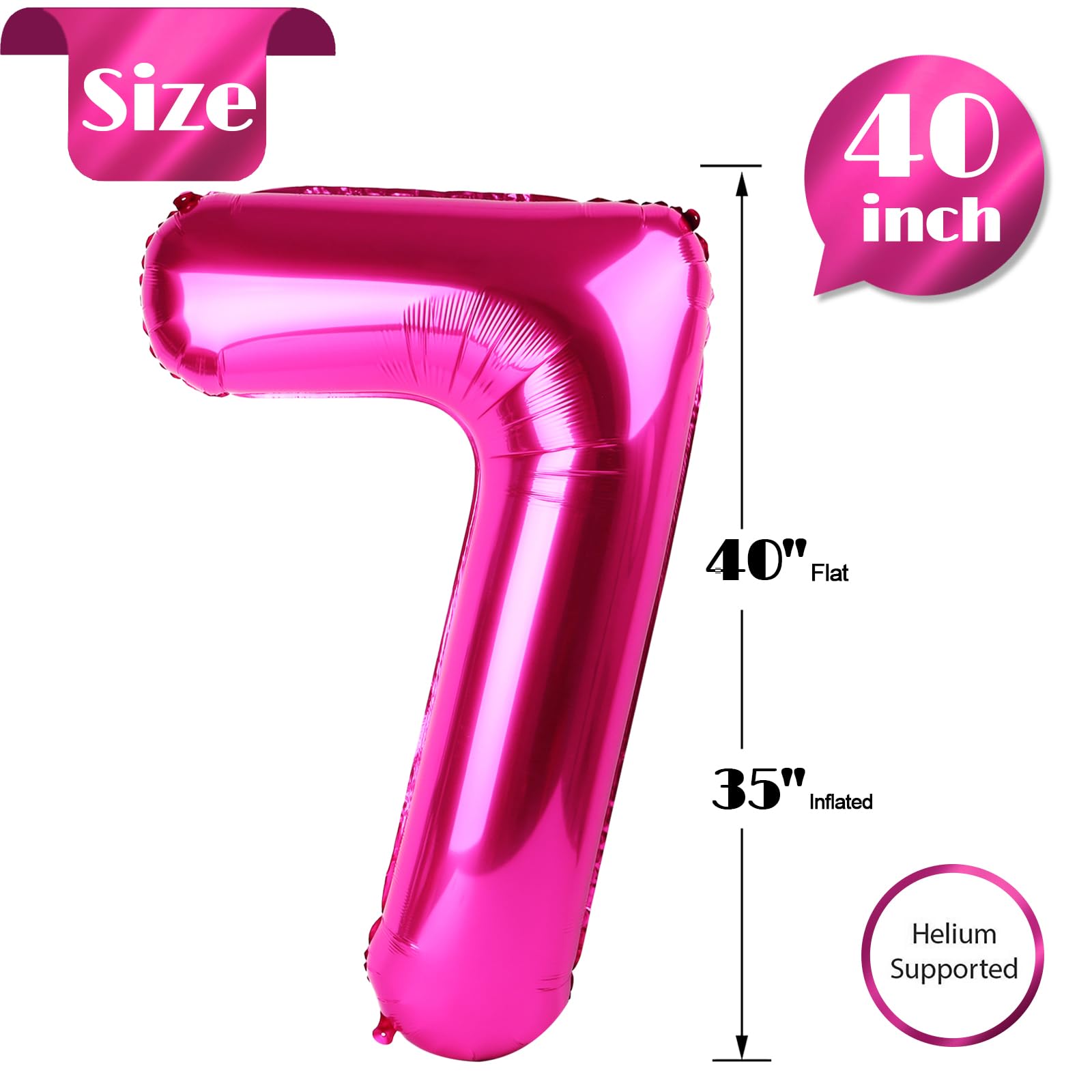 IWERP hot pink 7-balloon inflation setup, easy to prepare for party