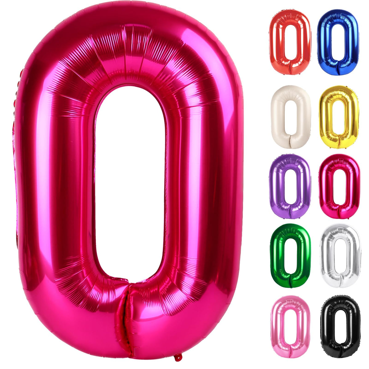 IWERP hot pink 0 balloon, 40-inch centerpiece for memorable birthday photos.