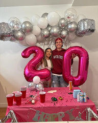 IWERP hot pink number 10 balloon pink-theme accent for celebrations