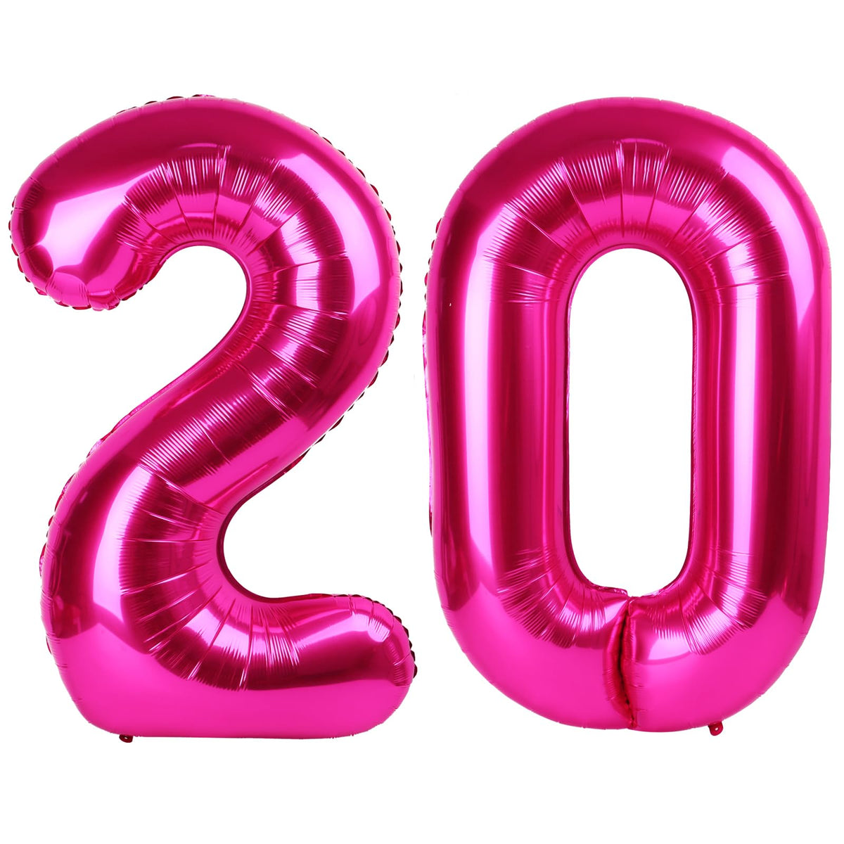 IWERP hot pink number 20 balloon, 40 inch, bold centerpiece for photos.
