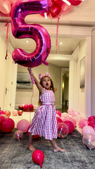 IWERP hot pink 5 balloon marks entrance decor beautifully.
