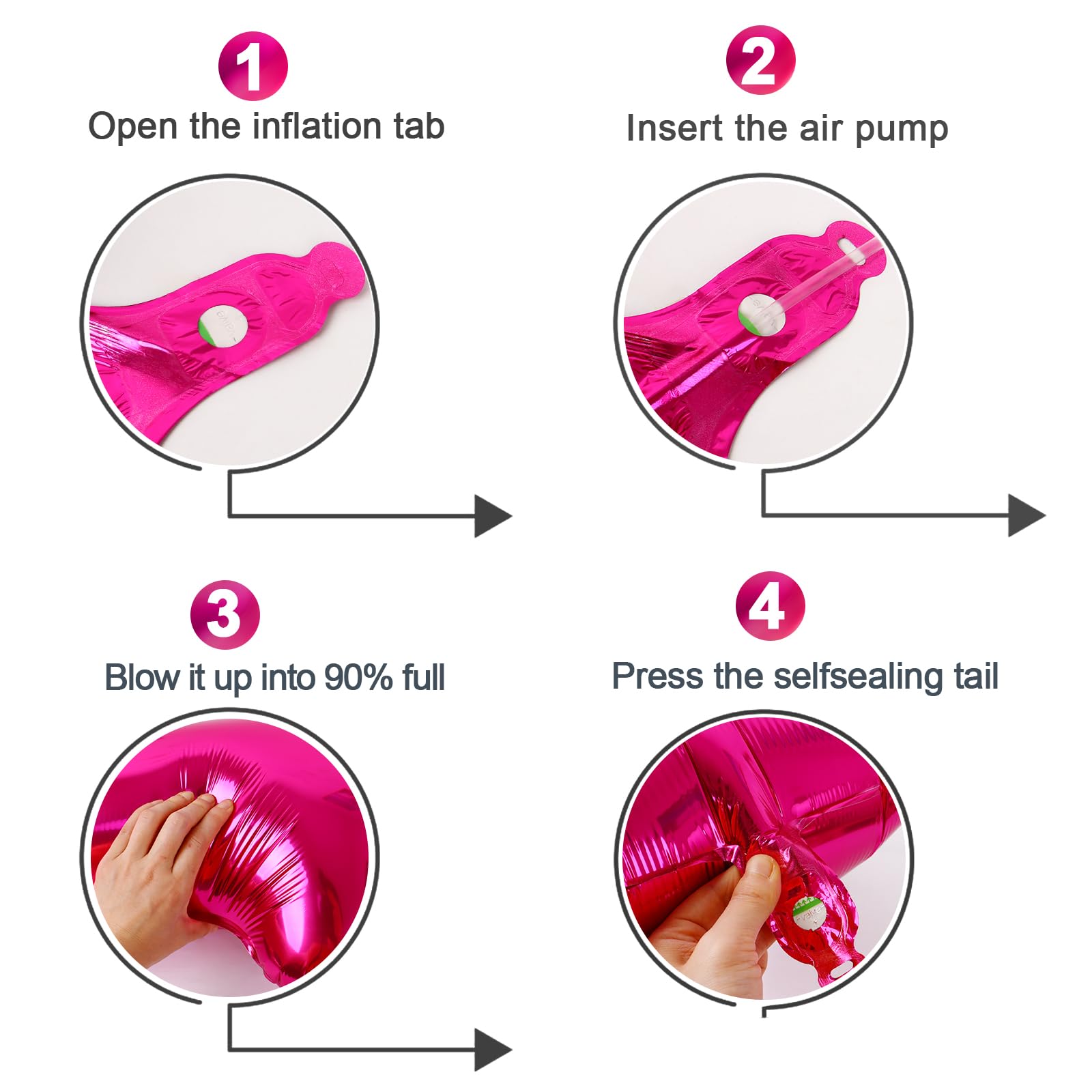 IWERP hot pink number 9 balloon durable material designed for reuse