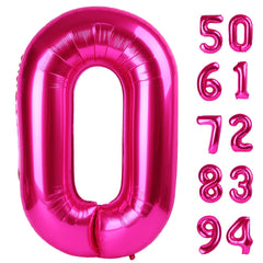 IWERP hot-pink number balloon 40-inch floats for photo-worthy celebrations.