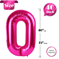 IWERP hot-pink number balloon self-sealing for quick setup.