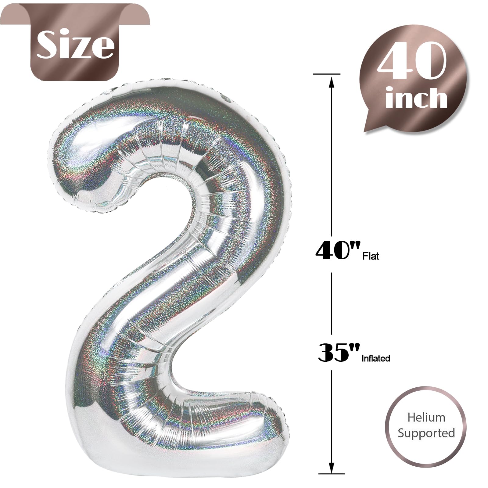 IWERP Laser Silver 2 balloon ambient light adds subtle party glow