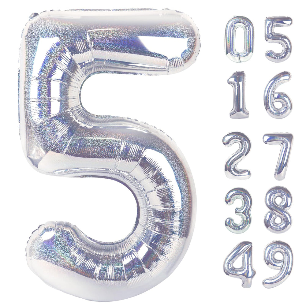 IWERP Laser Silver 40-inch 5 Balloon for a striking photo backdrop.
