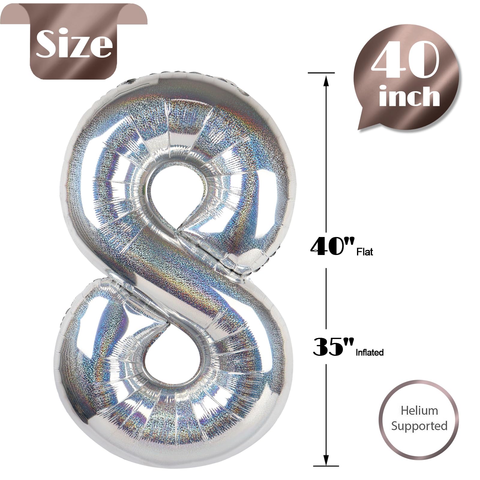 IWERP laser silver backdrop balloons enhance party photos and ambiance.