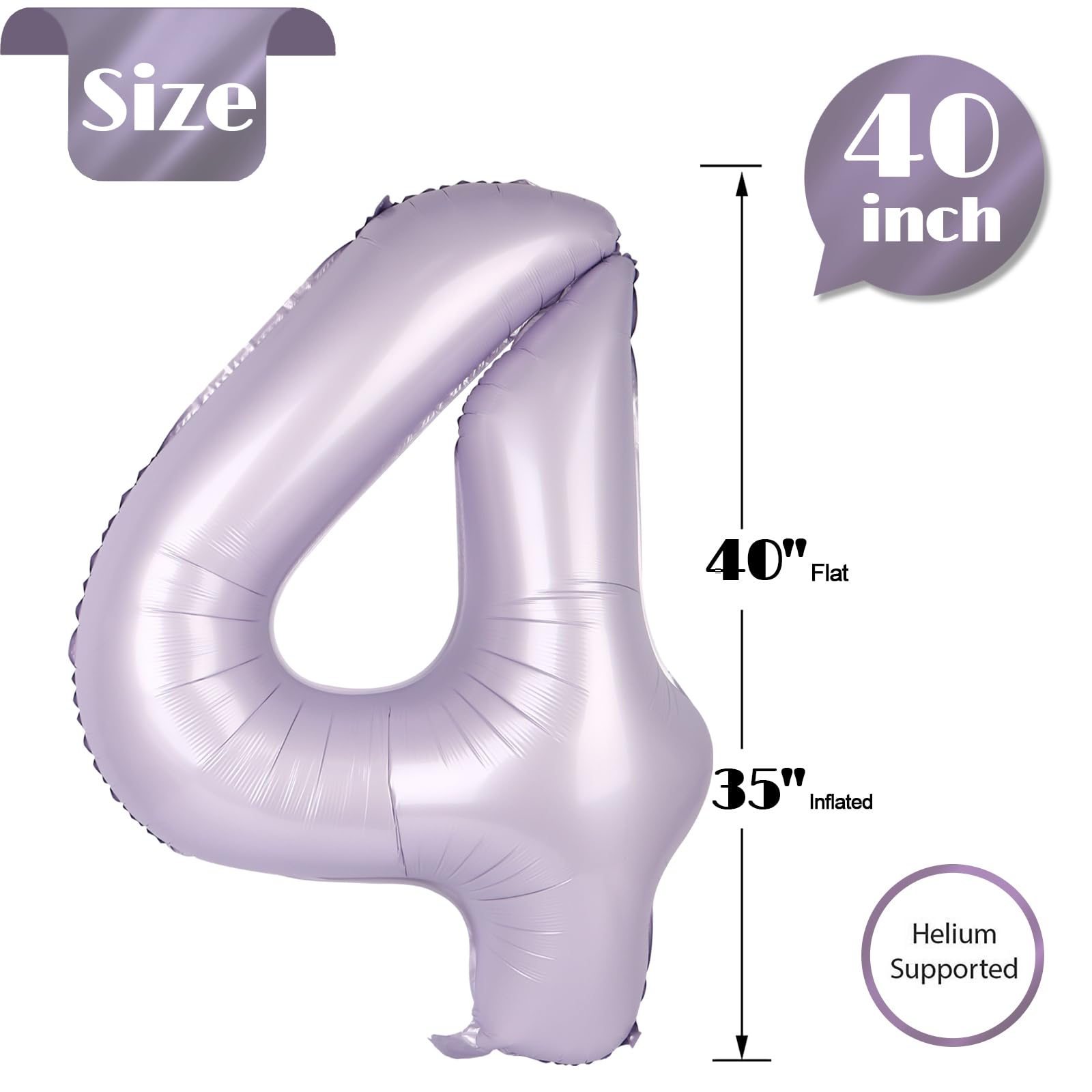 IWERP Mauve finish lavender balloon adds subtle glow to decor.