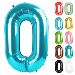 IWERP light-blue 0-balloon 40-inch for stunning birthday photos and easy decor