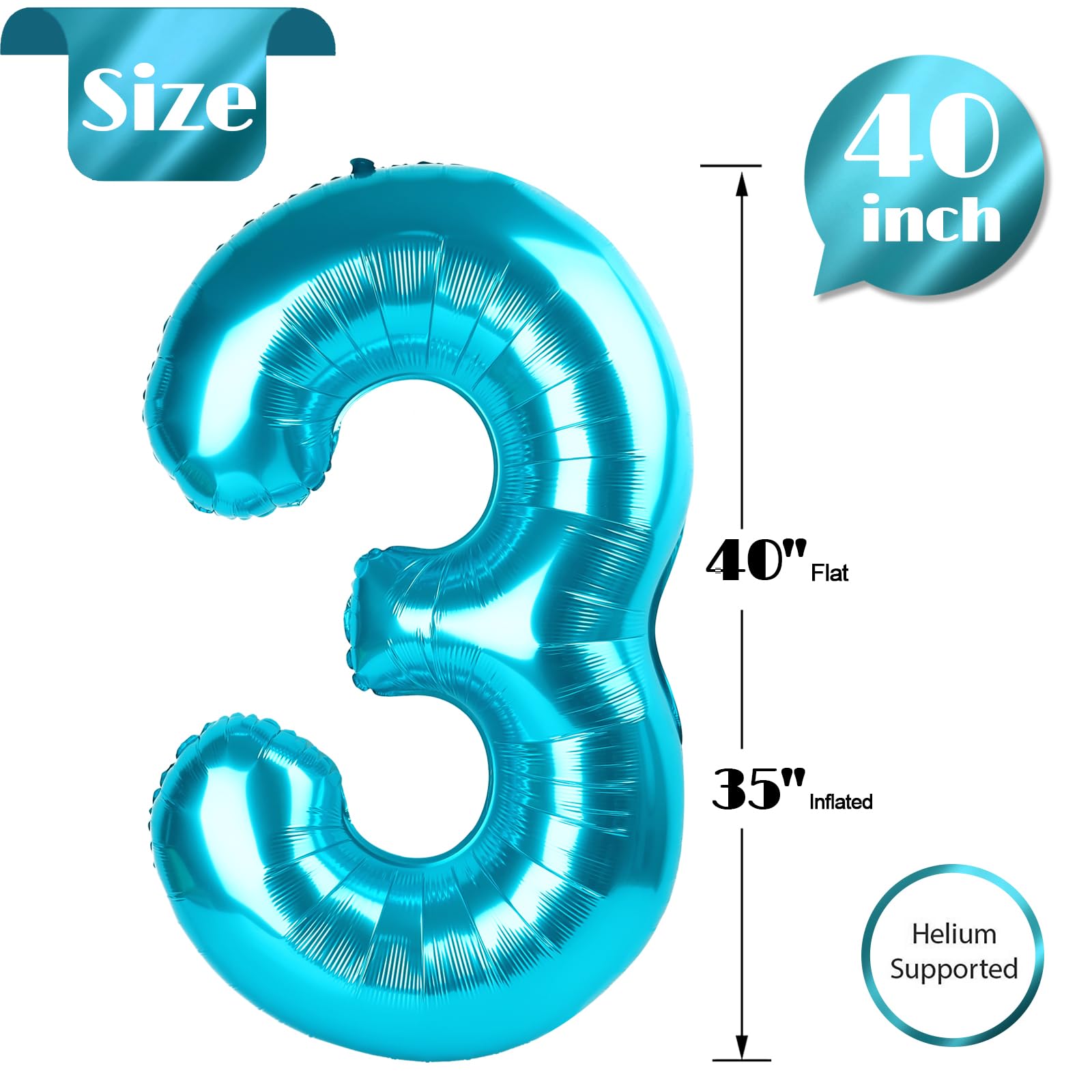 IWERP light blue 40-inch floating balloons for helium display and novelty.