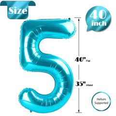 IWERP light-blue finish balloon decor adds elegant party flair.