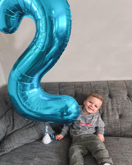 IWERP light blue 2-balloon 40-inch floating-effect with helium adds whimsy