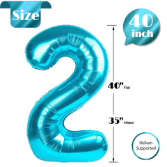 IWERP light blue 2-balloon 40-inch paired-sets enhance color coordination