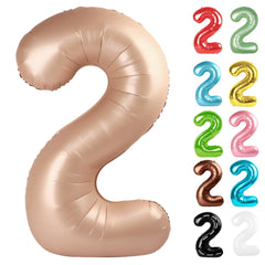 IWERP light brown Number 2 balloon for standout 40-inch milestone displays.