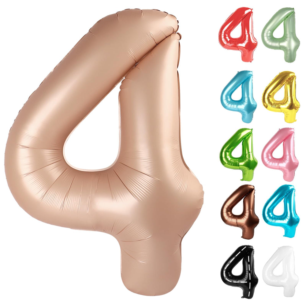 IWERP light brown 4 balloon 40 inch for bold birthday decor.