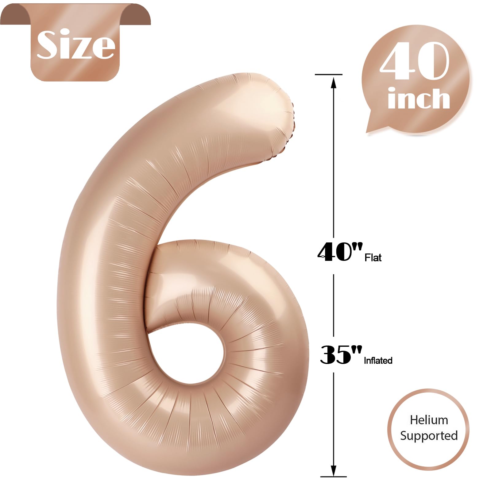 IWERP light brown 6 balloon paired with confetti for photo-ready decor