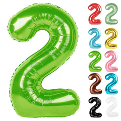 IWERP light green 40-inch number 2 balloon creates a vibrant photo backdrop.