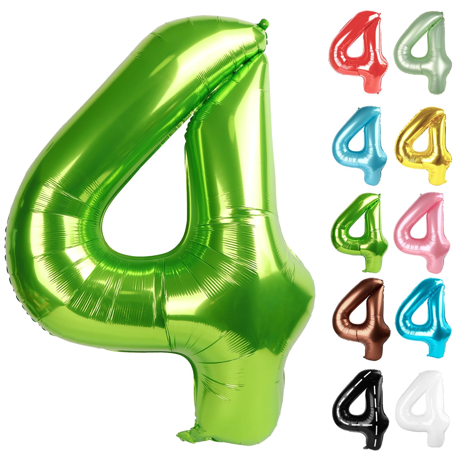 IWERP light-green 40-inch number balloon 4 enhances photo backdrops for a memorable birthday