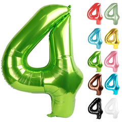 IWERP light-green 40-inch number balloon 4 enhances photo backdrops for a memorable birthday