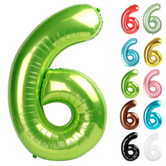 IWERP light-green 40-inch number balloon 6 creates a striking photo backdrop.