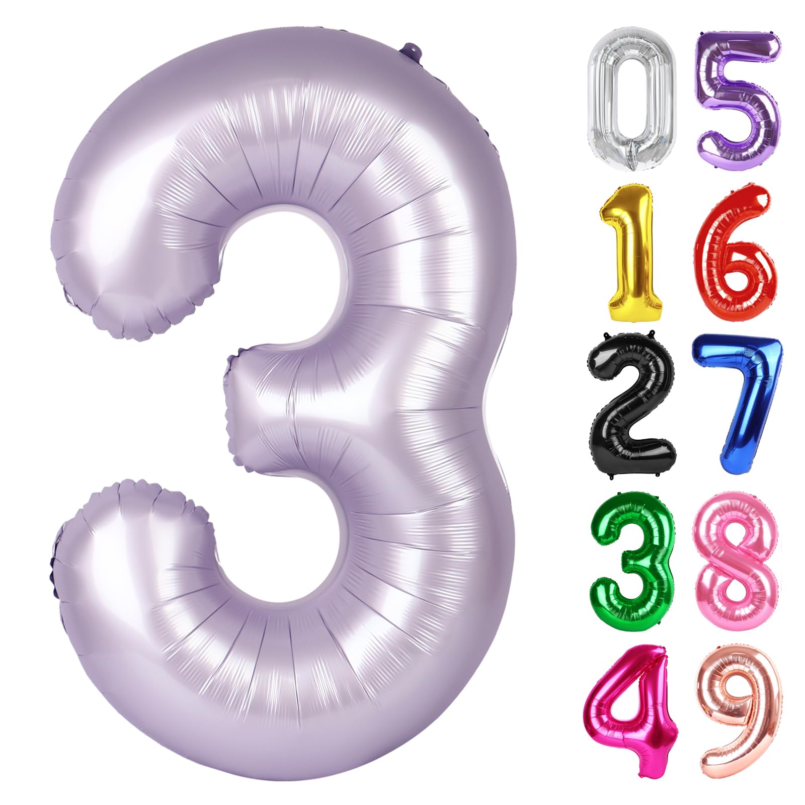 IWERP lilac 40-inch number balloon creates a stunning photo backdrop.