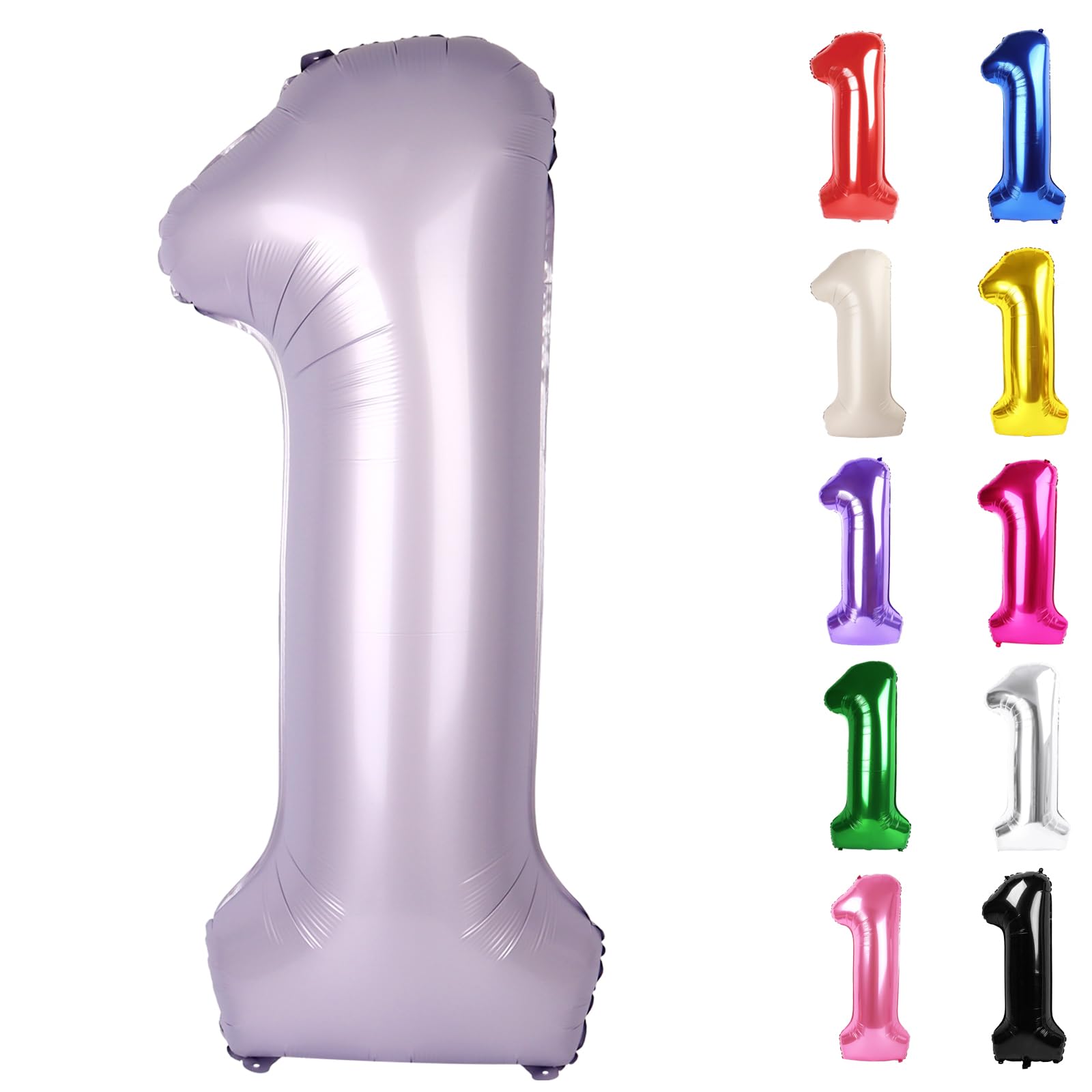 IWERP Lilac Number 1 balloon 40-inch ideal for striking first birthday photos